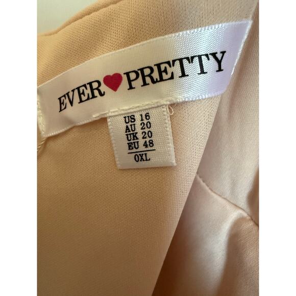 Ever-Pretty Blush Sequin Tulle Formal Dress | Size 16 | NWT Balletcore Coquette - Picture 8 of 10